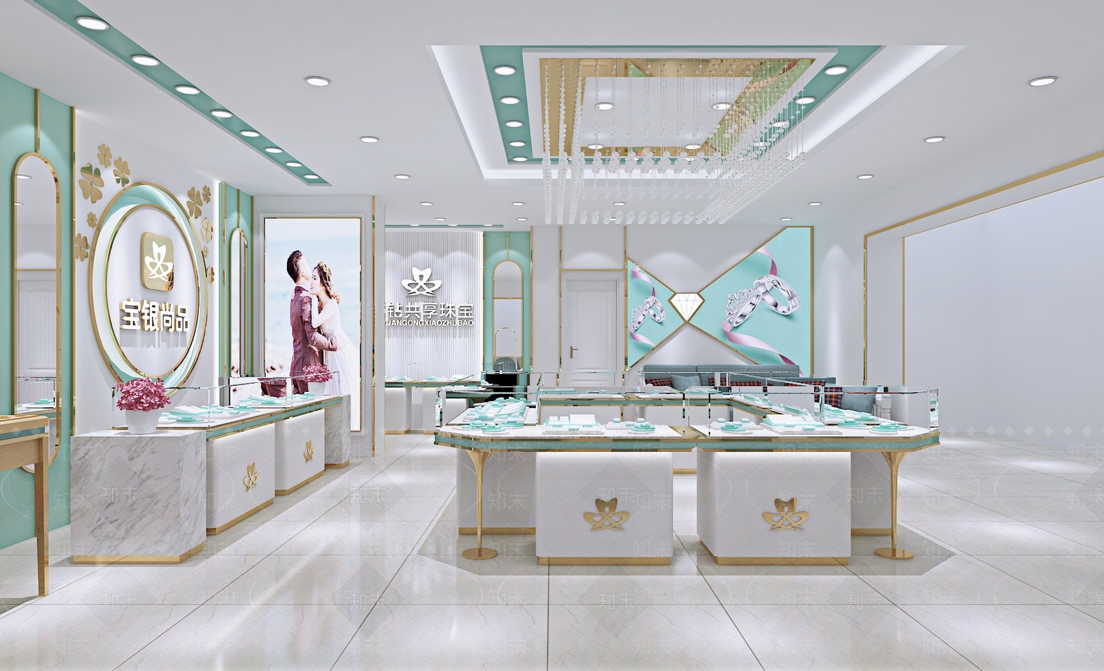 现代珠宝店3D模型下载【ID:1128293384】