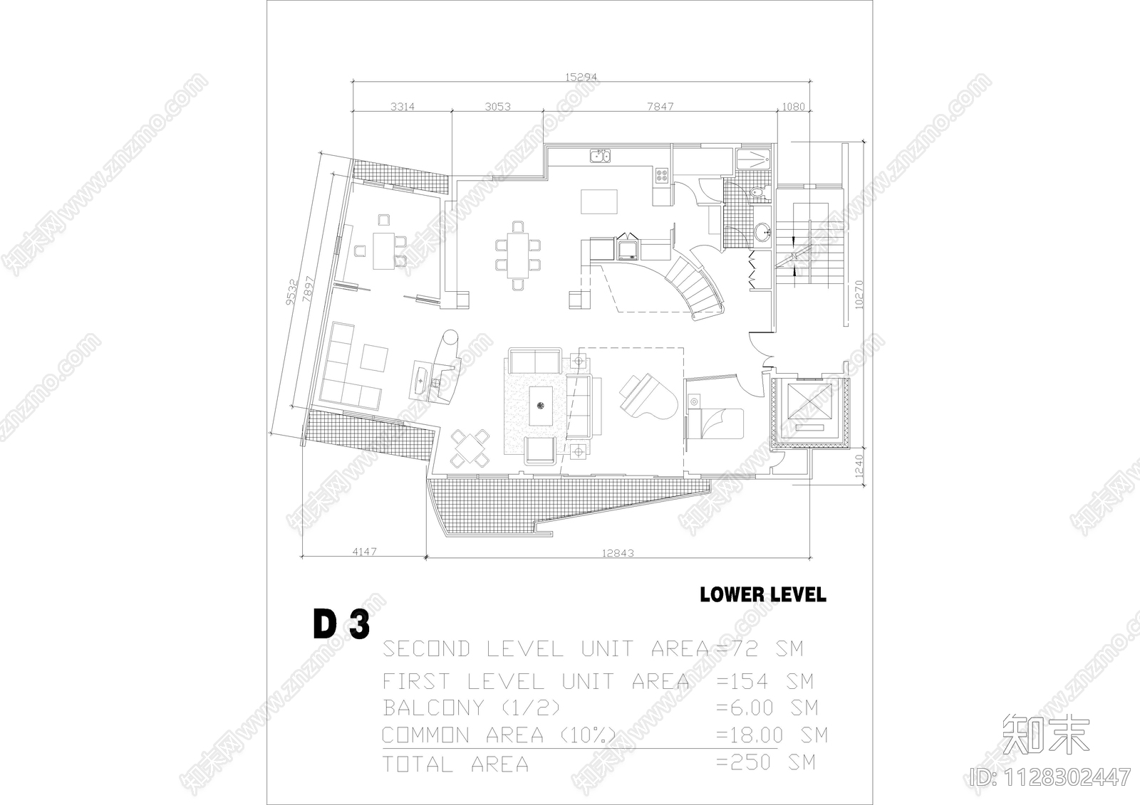 国外别墅规划设计图cad施工图下载【ID:1128302447】