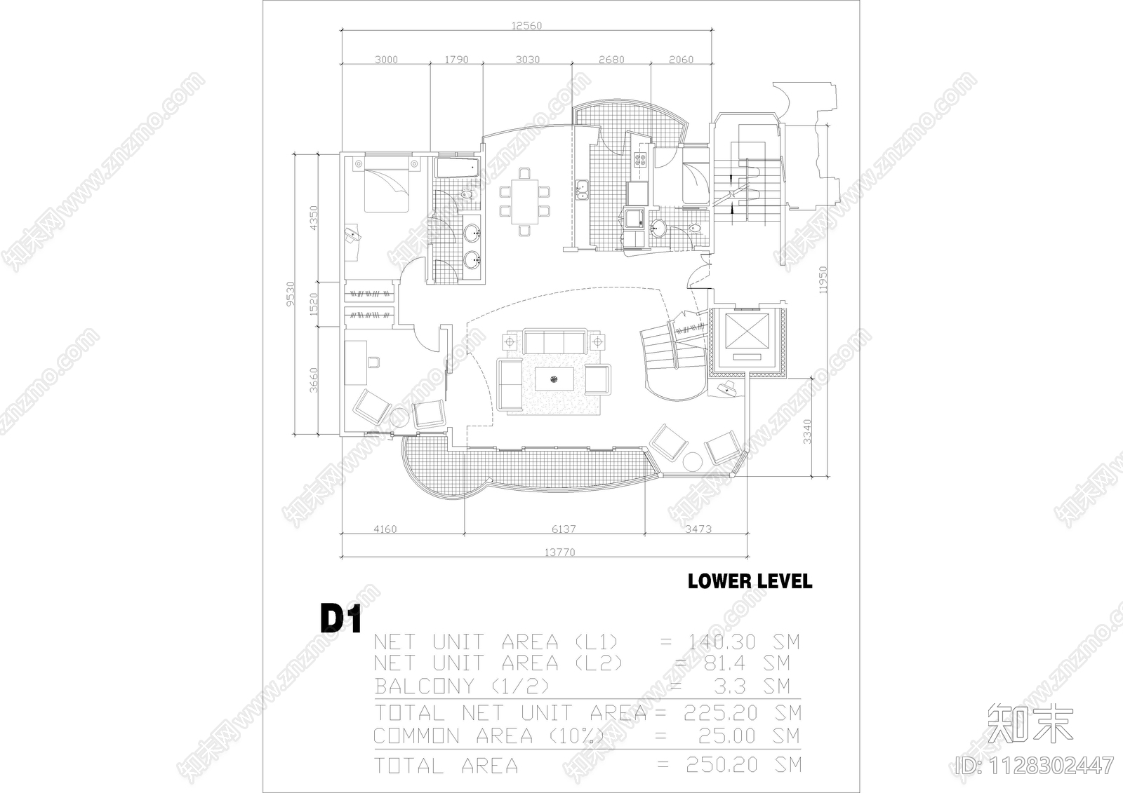 国外别墅规划设计图cad施工图下载【ID:1128302447】