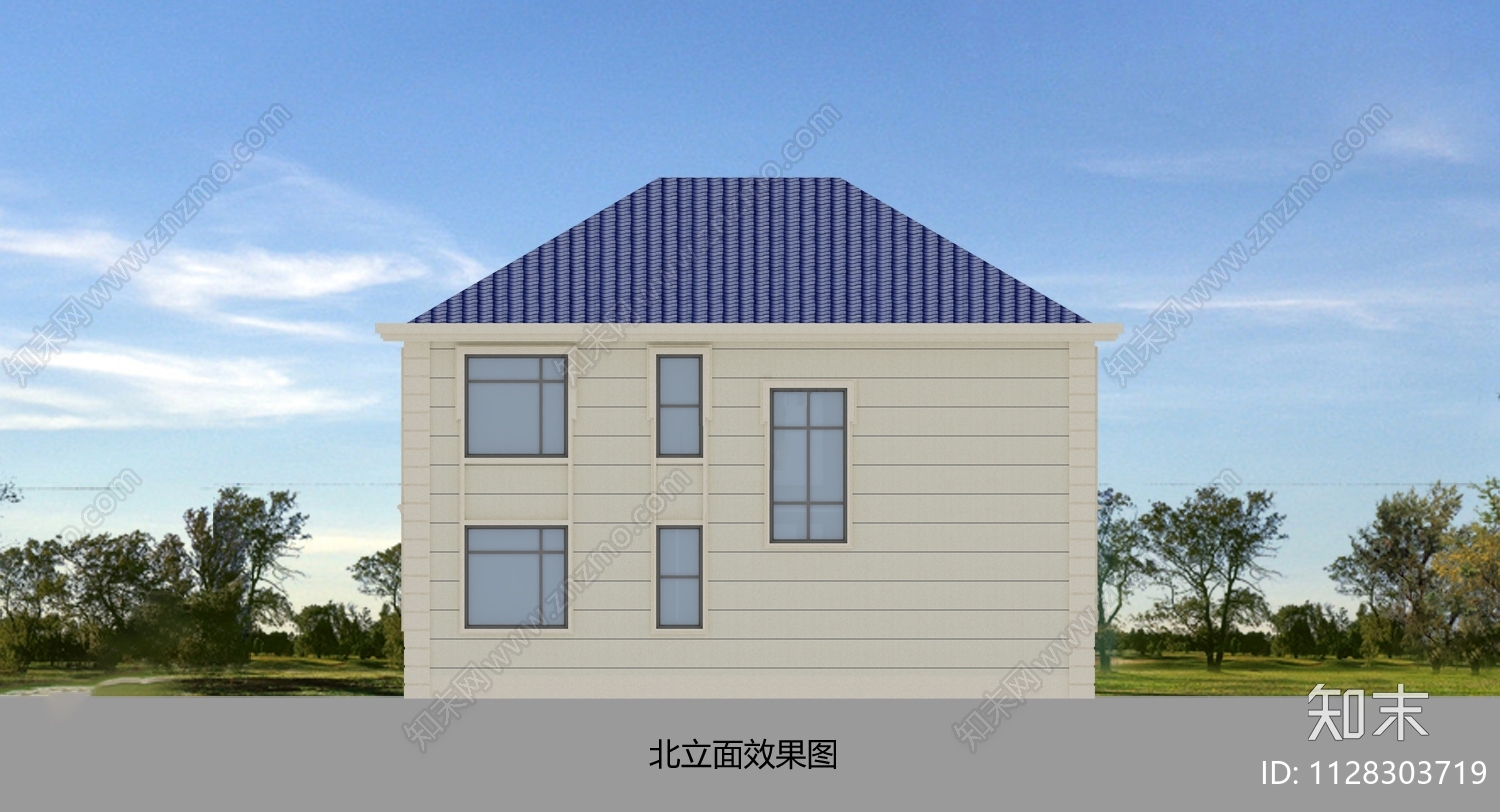 欧式二层自建房建筑施工图下载【ID:1128303719】