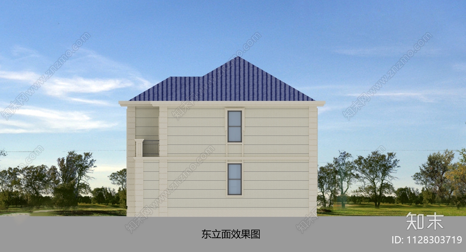 欧式二层自建房建筑施工图下载【ID:1128303719】