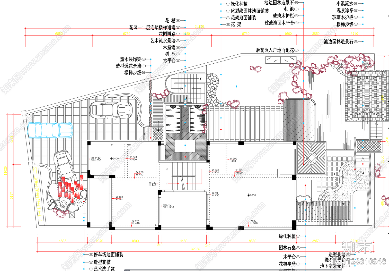 花园平面设计图施工图下载【ID:1128310948】