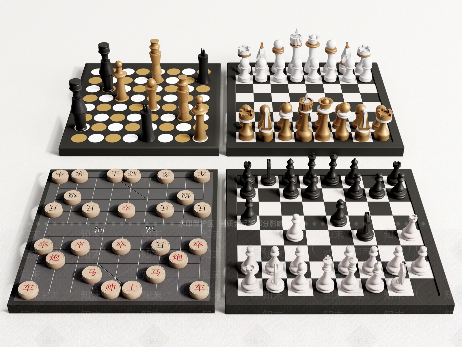 现代国际象棋SU模型下载【ID:1128318848】
