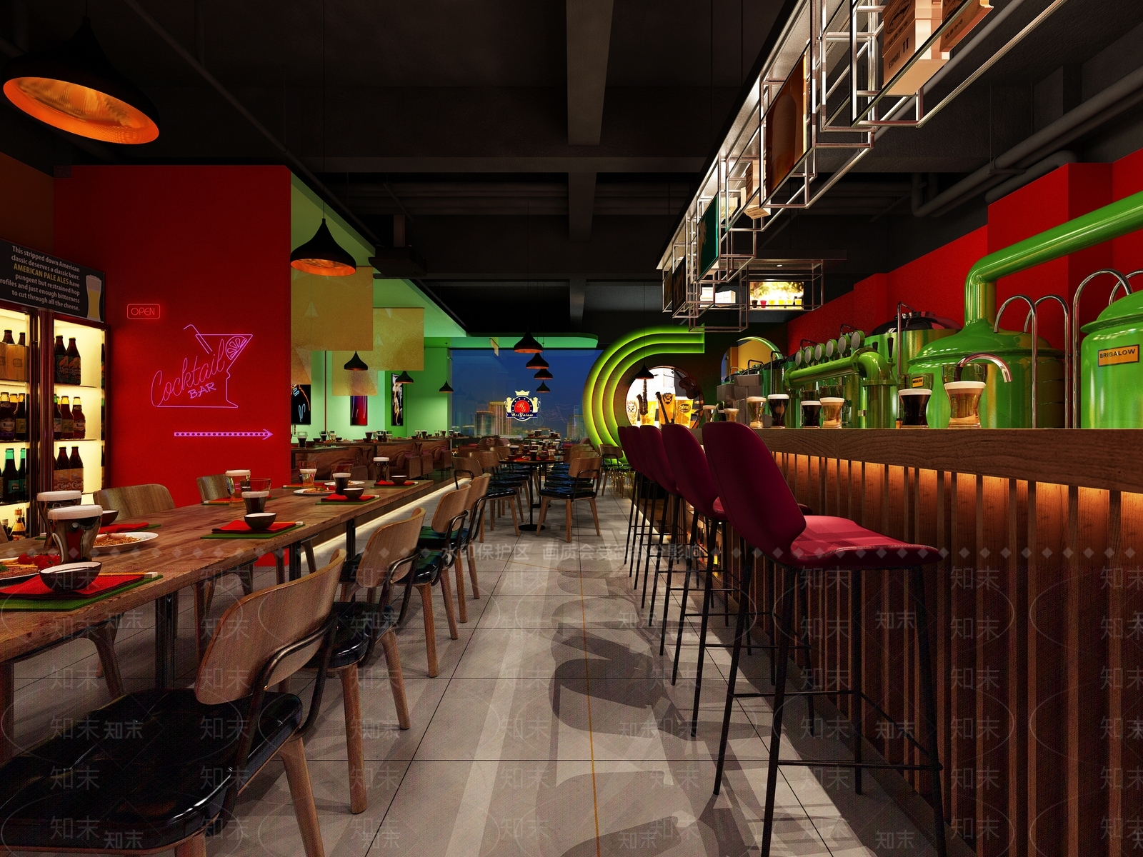 工业风酒吧3D模型下载【ID:1128320484】