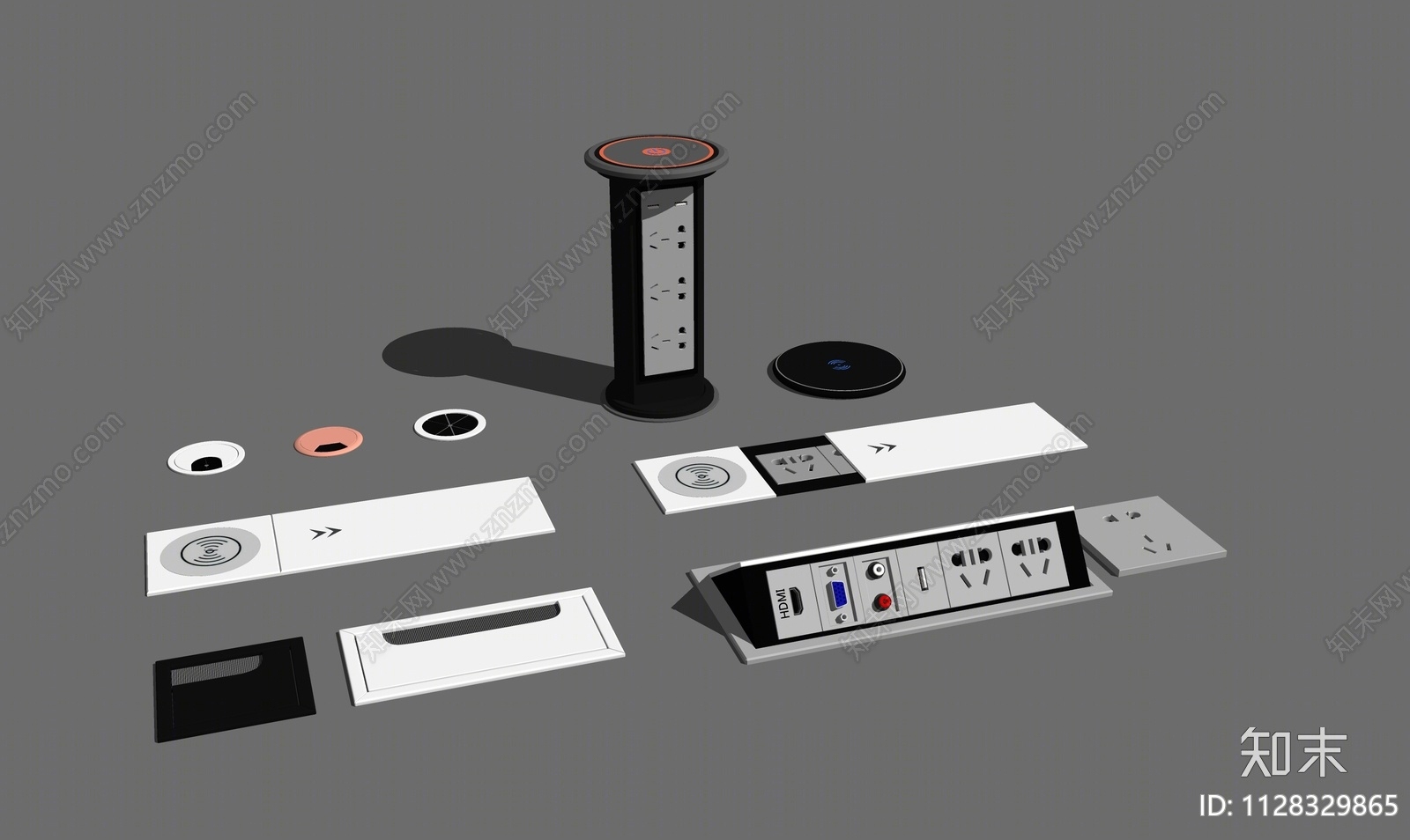 现代无线充电桌插SU模型下载【ID:1128329865】