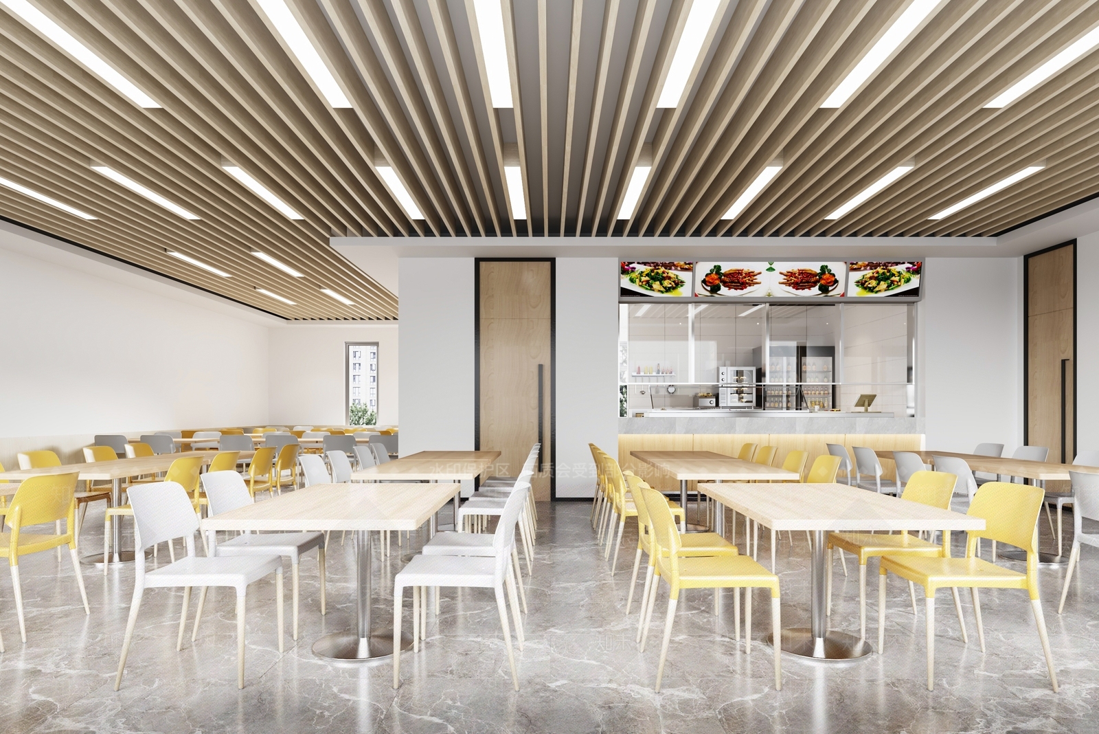 现代食堂3D模型下载【ID:1128335720】