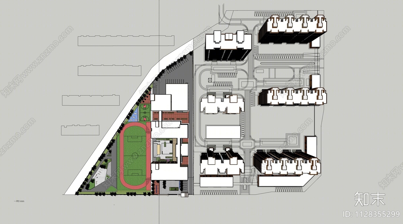 现代办公景观SU模型下载【ID:1128355299】