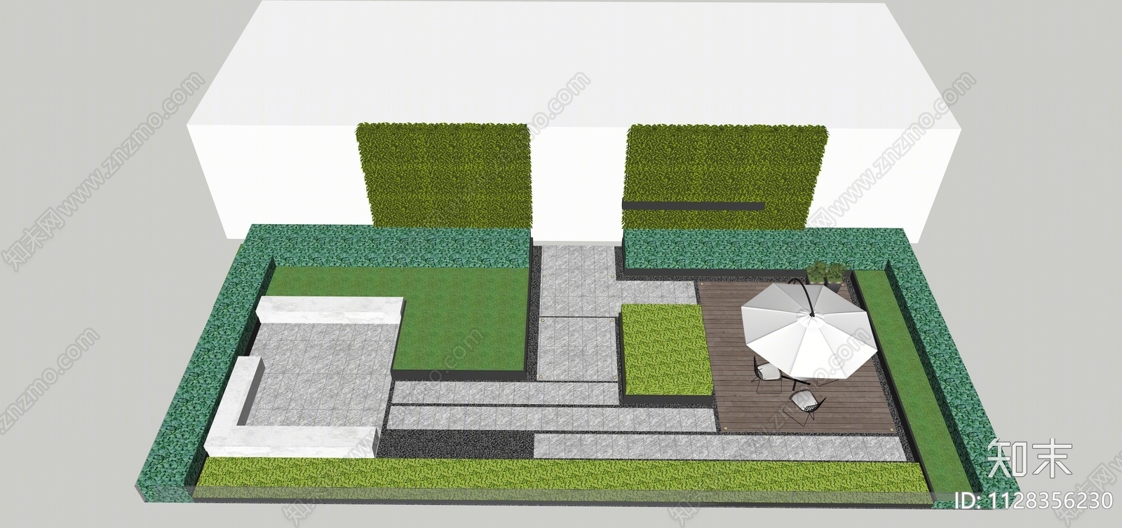 现代办公景观SU模型下载【ID:1128356230】