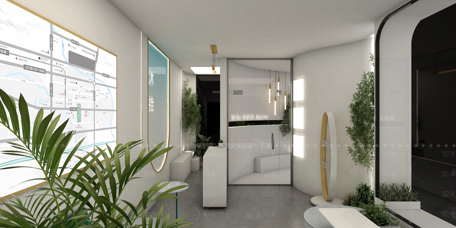 现代卫浴用品展厅3D模型下载【ID:1128357319】