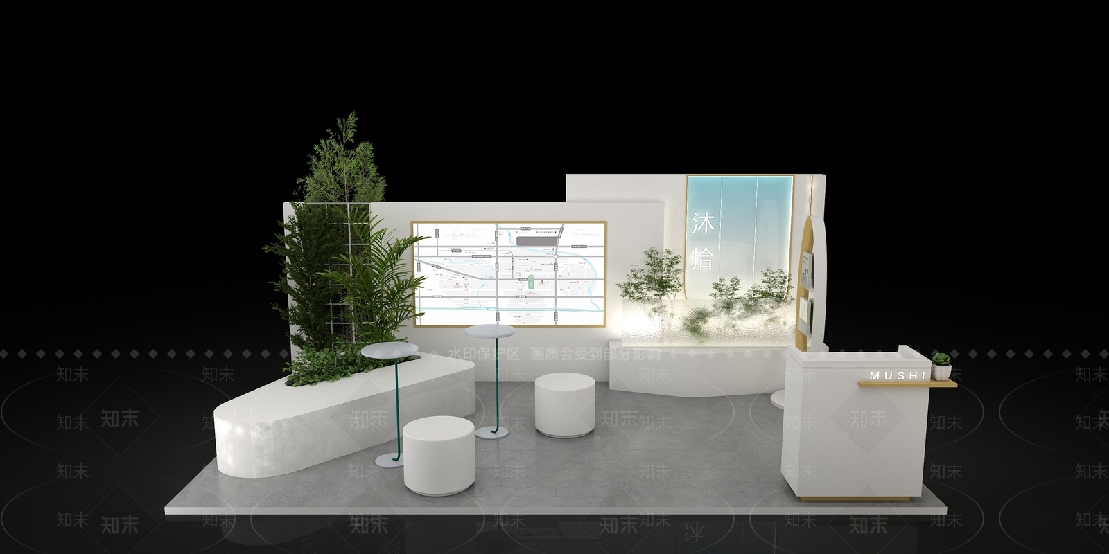 现代房产室内展厅3D模型下载【ID:1128964702】