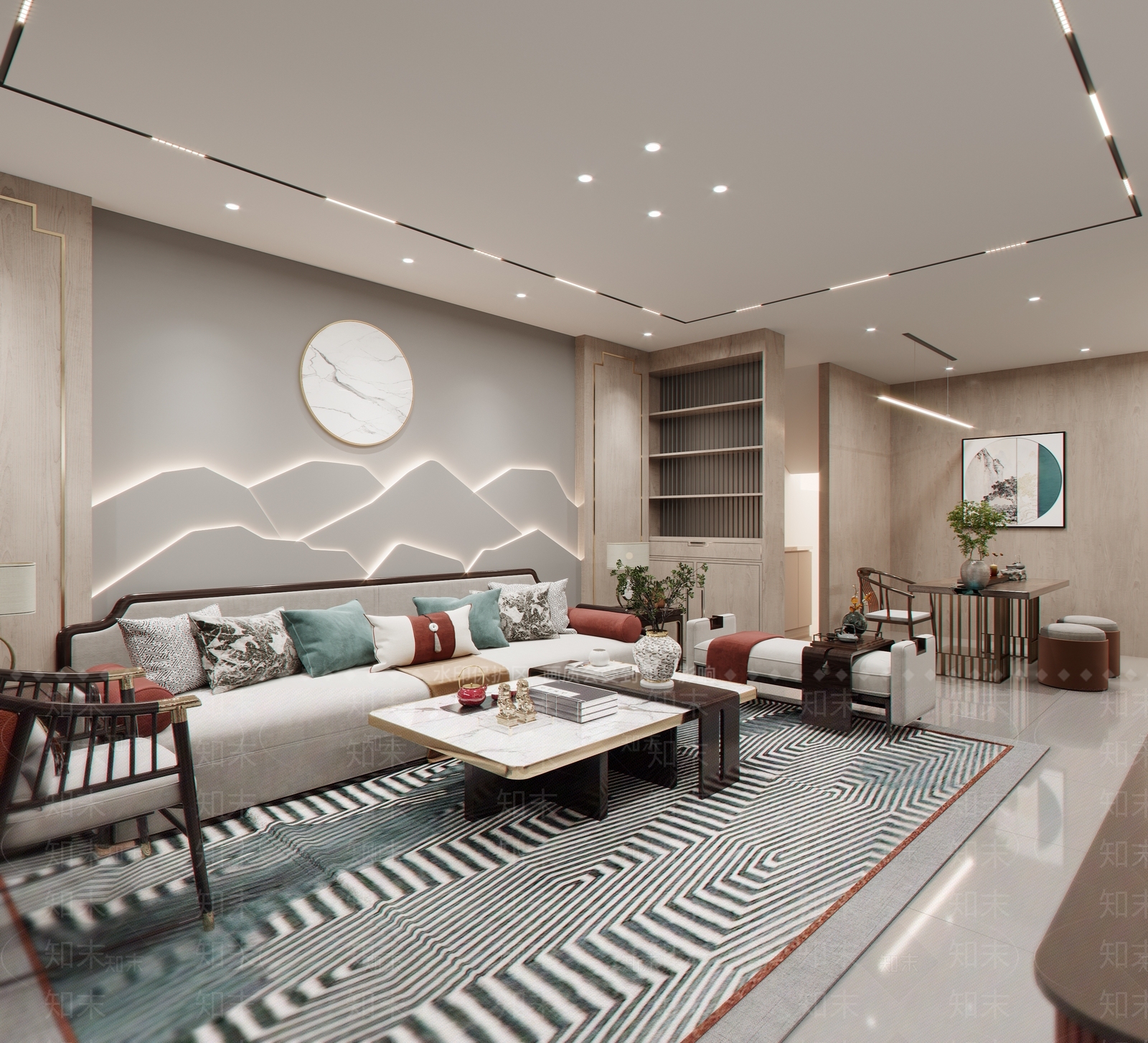 新中式家居专卖店3D模型下载【ID:1128365314】