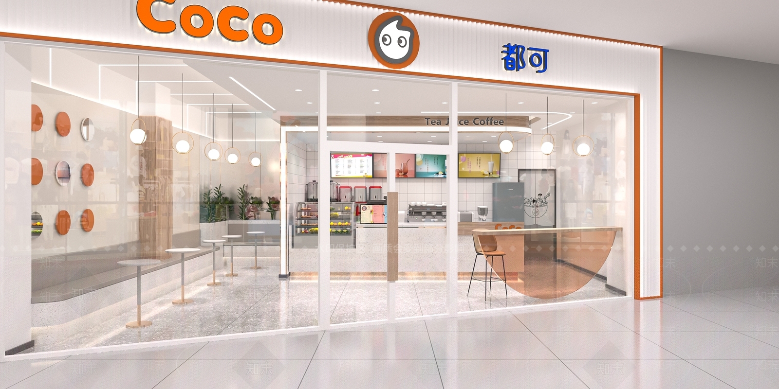 现代奶茶店3D模型下载【ID:1128394715】