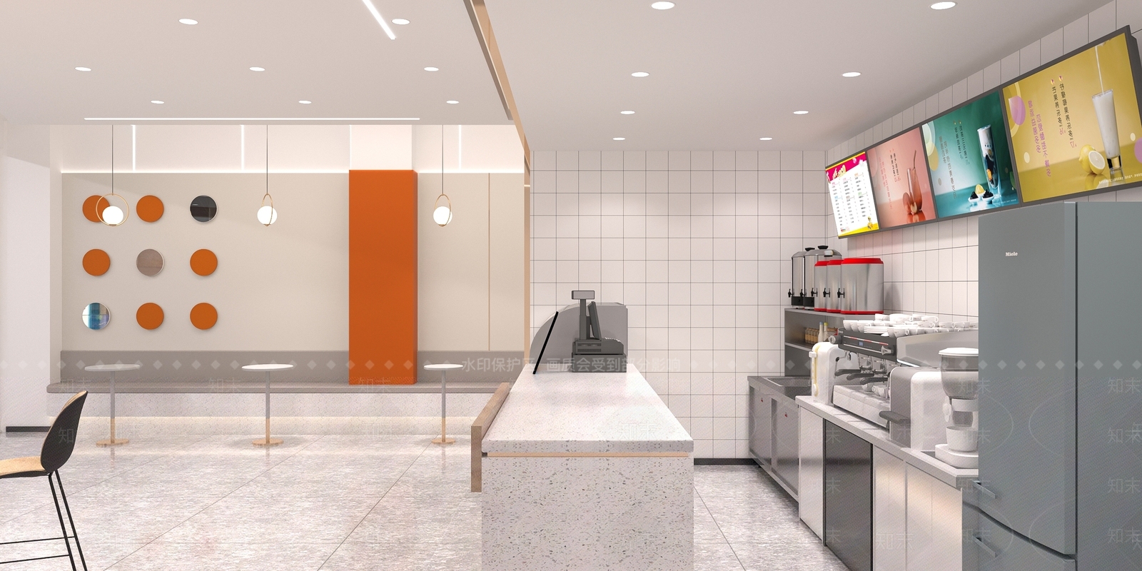 现代奶茶店3D模型下载【ID:1128394715】