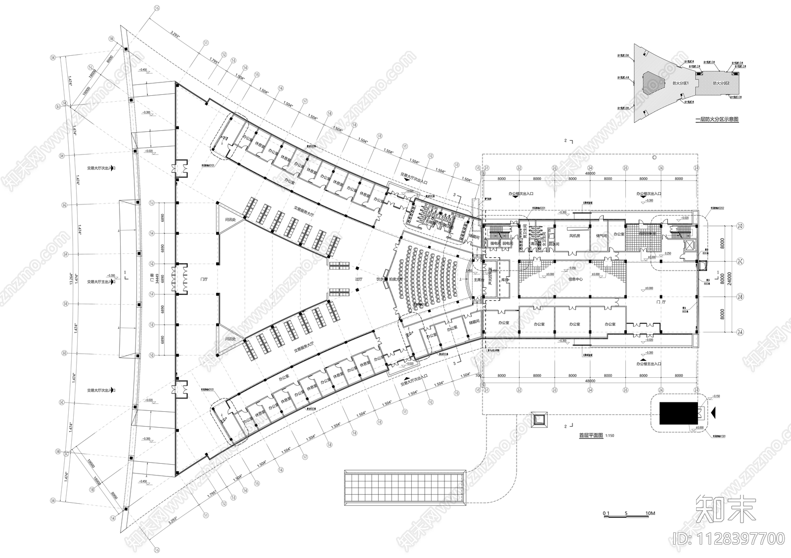 哈尔滨汽车交易大厅施工图下载【ID:1128397700】