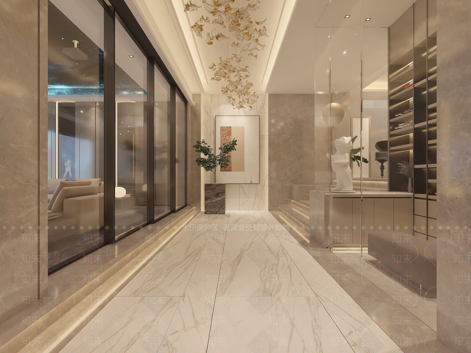 现代家居影音室3D模型下载【ID:1128401886】