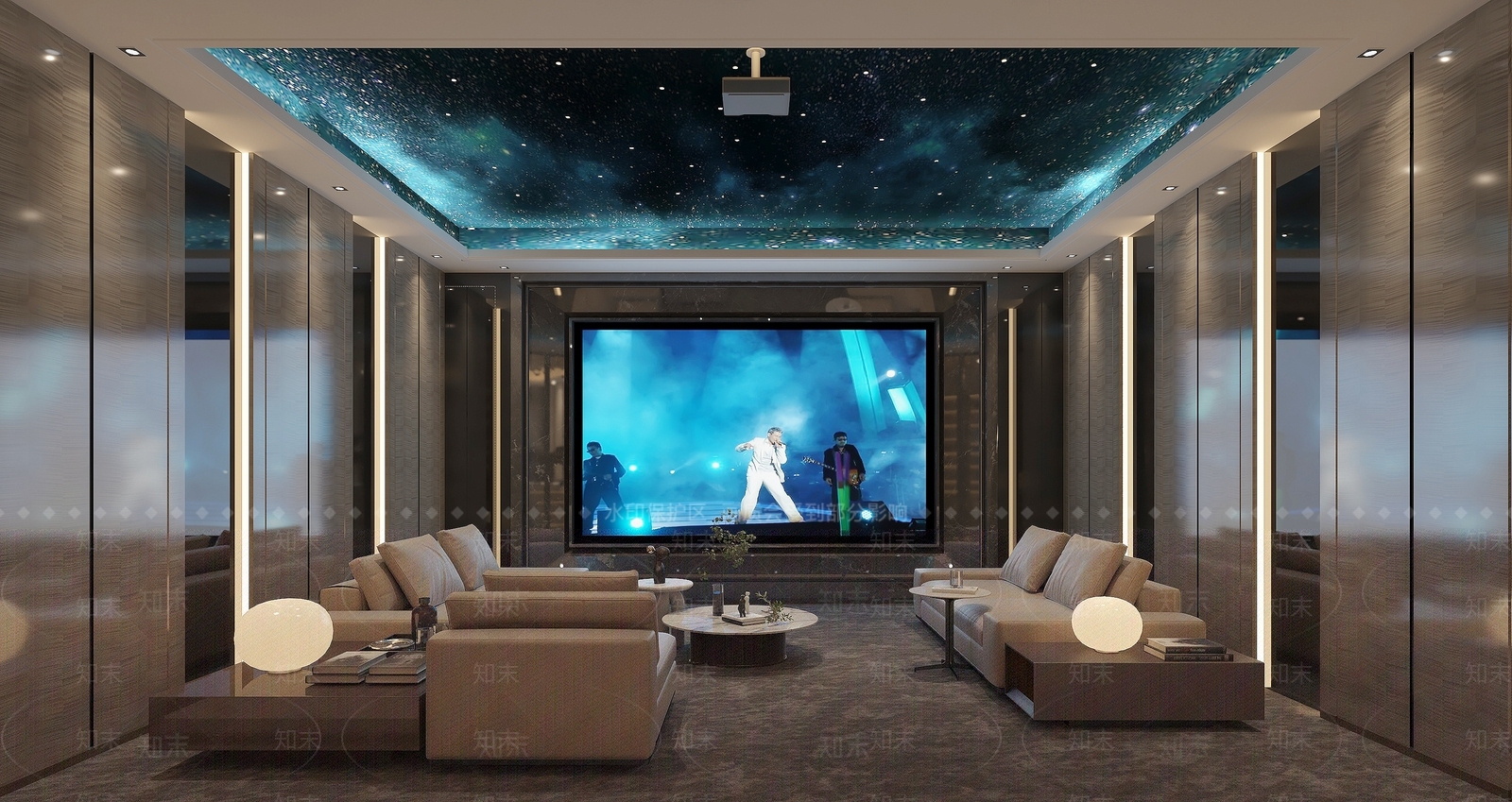 现代家居影音室3D模型下载【ID:1128401886】