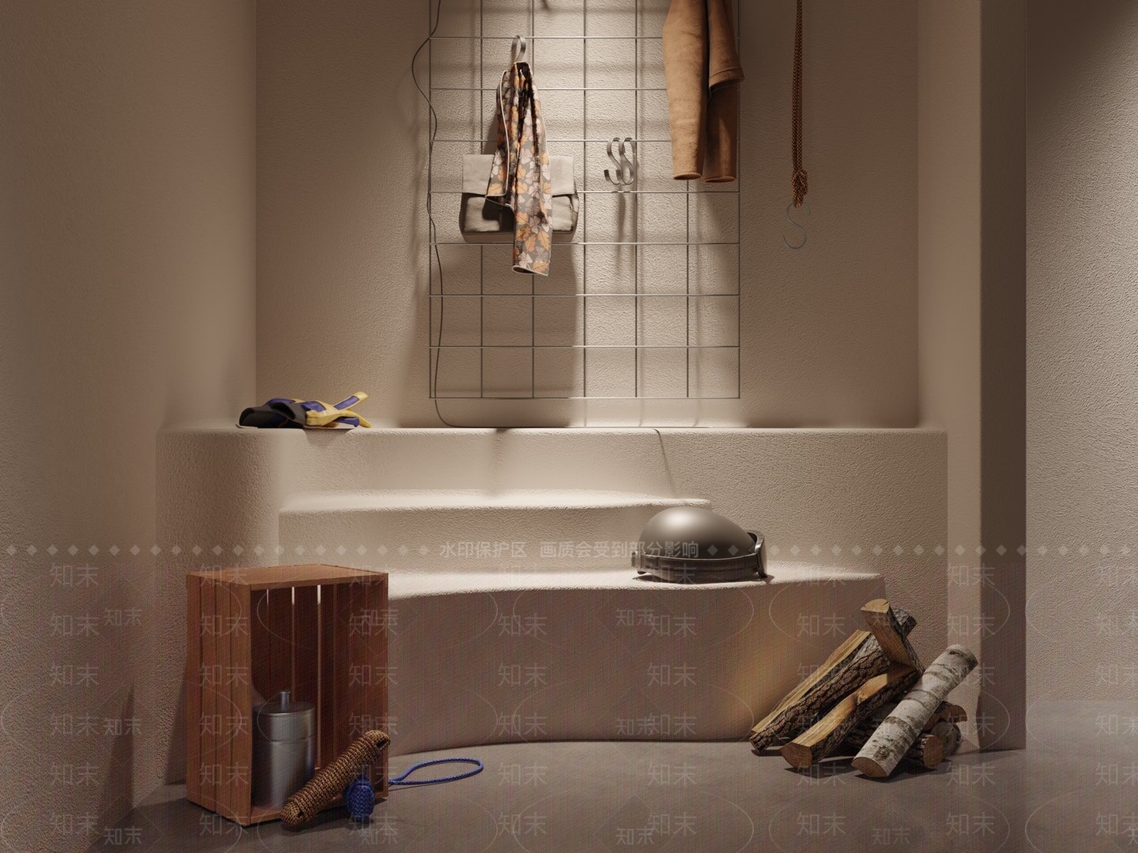 侘寂展示台3D模型下载【ID:1128405205】
