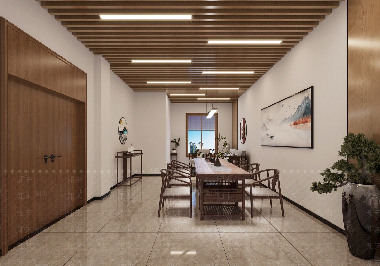新中式茶馆3D模型下载【ID:1128406462】