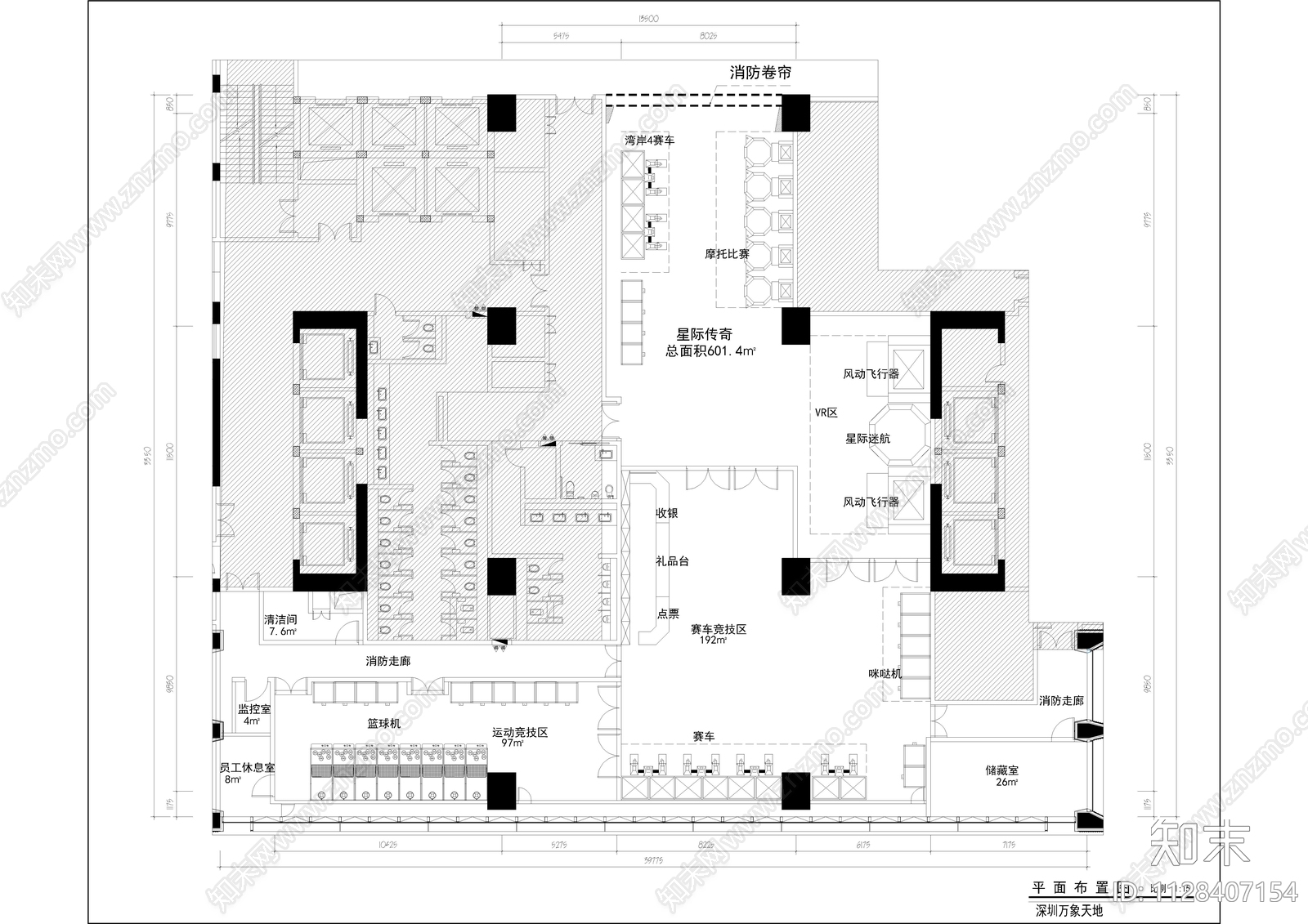 动漫电玩城施工图下载【ID:1128407154】