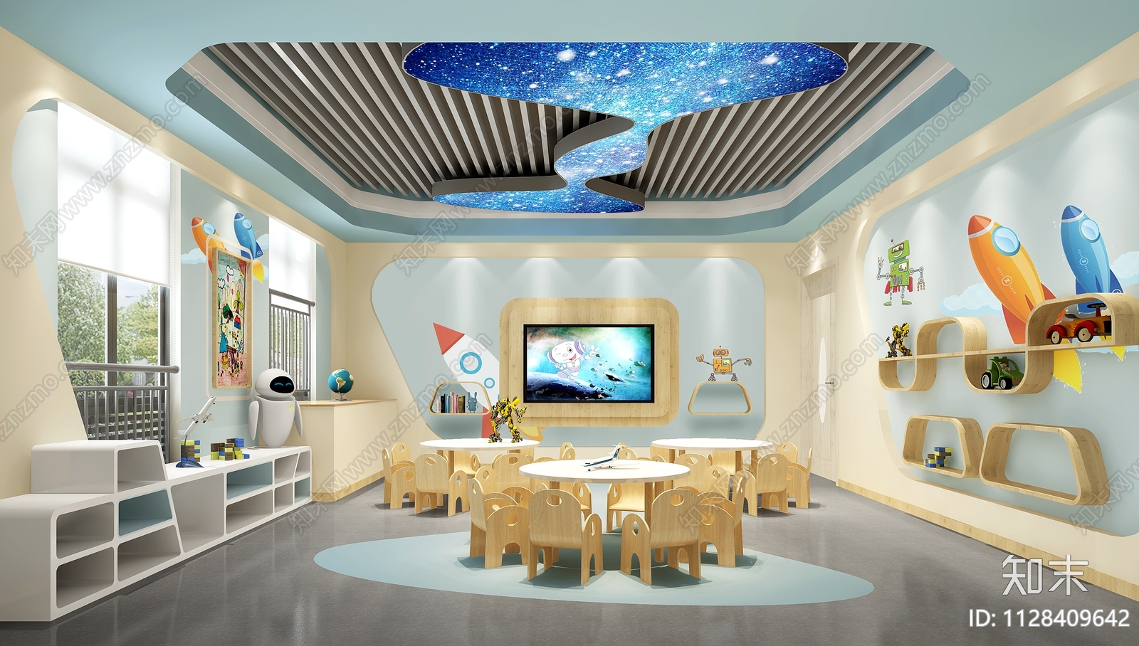 幼儿园cad施工图下载【ID:1128409642】