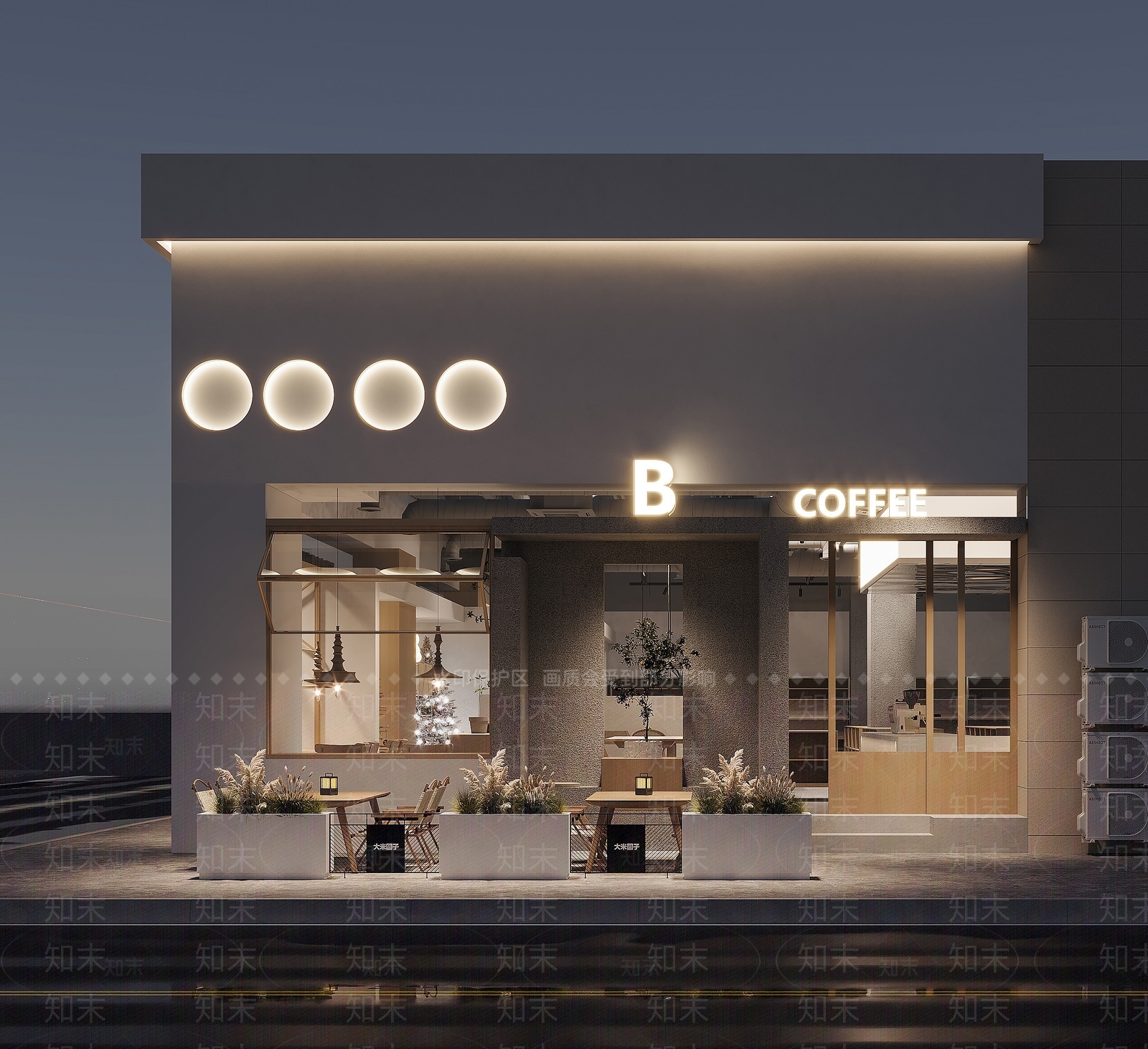 现代店铺门头门面3D模型下载【ID:1128412330】