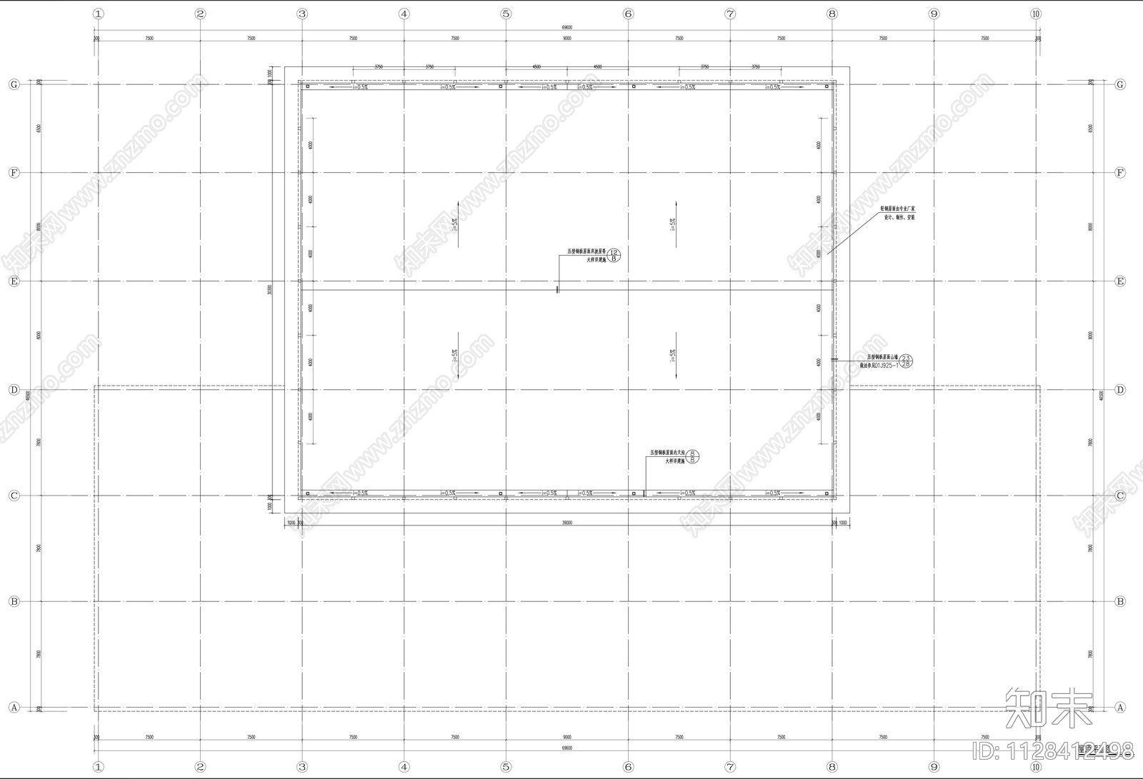 销售中心建筑cad施工图下载【ID:1128412498】