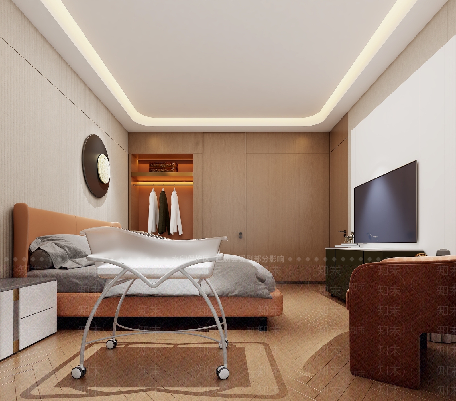 现代月子中心套房3D模型下载【ID:1128451451】