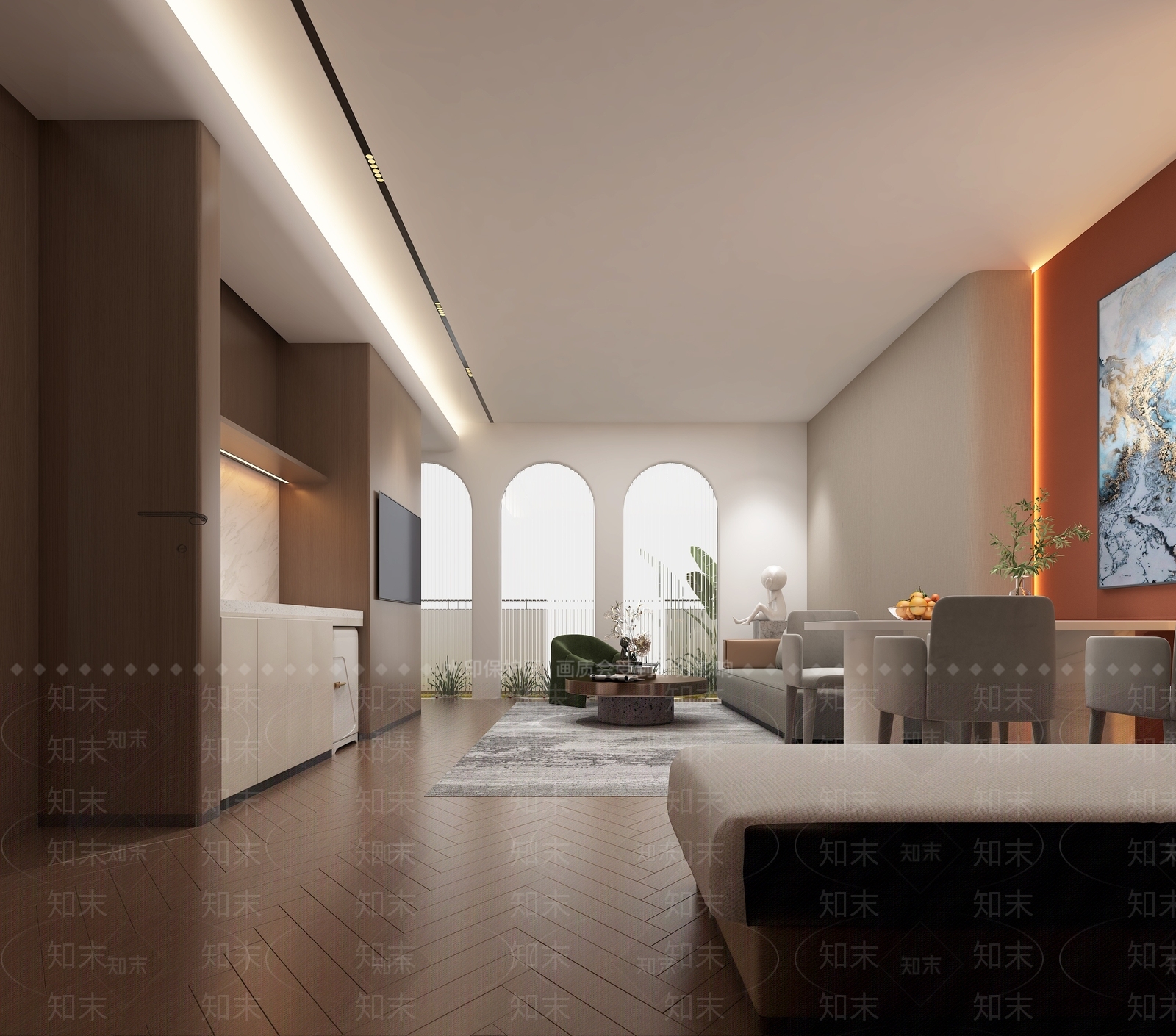 现代月子中心套房3D模型下载【ID:1128451451】