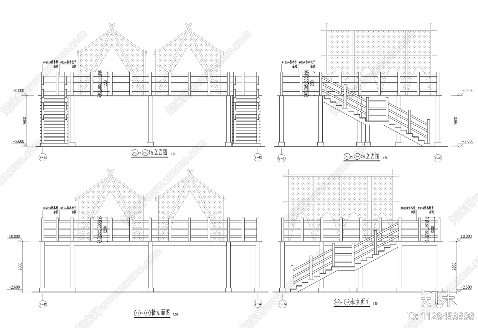 户外帐篷平台施工图下载【ID:1128453398】