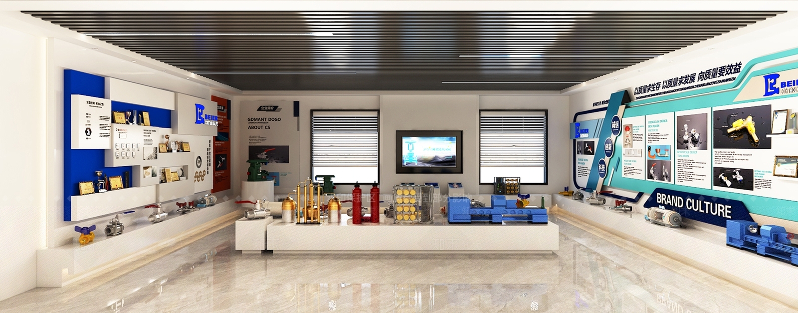 现代消防展厅3D模型下载【ID:1128467290】