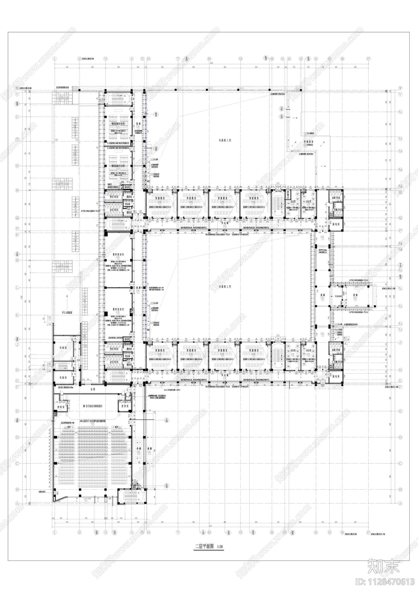 苏州中学建筑景观水电暖结构全套cad施工图下载【ID:1128470613】