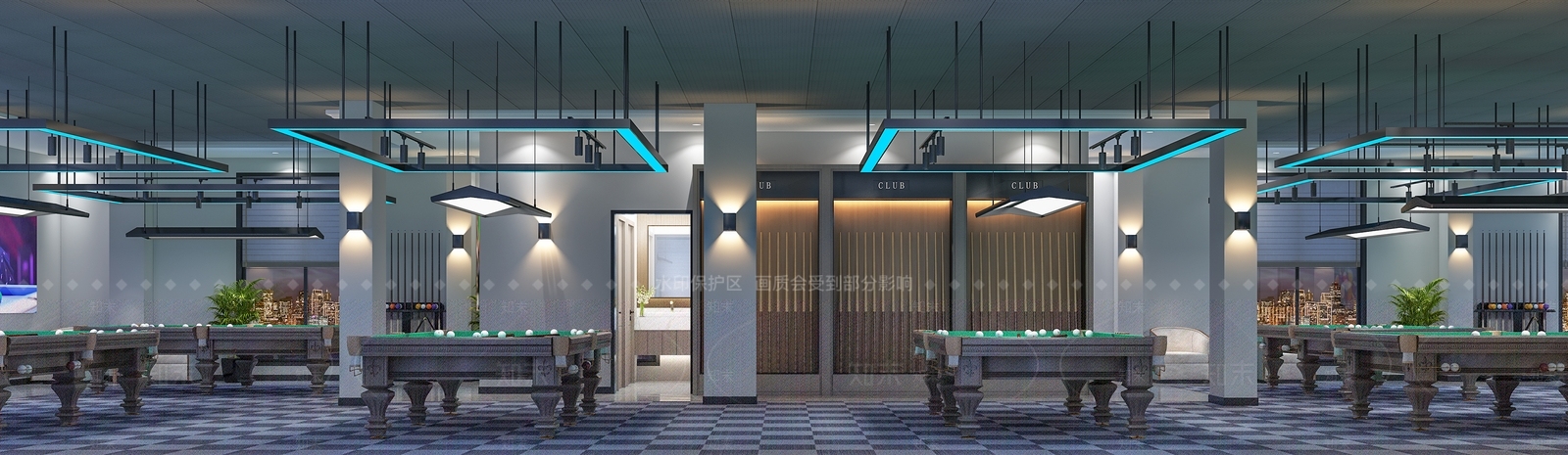 现代台球室3D模型下载【ID:1128495915】