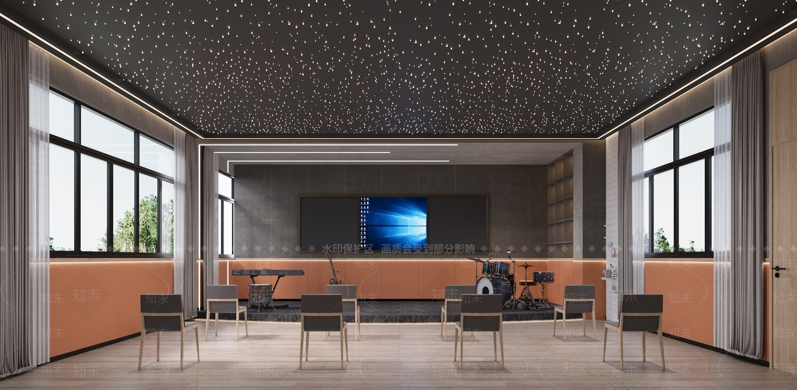 现代排练室3D模型下载【ID:1128500672】