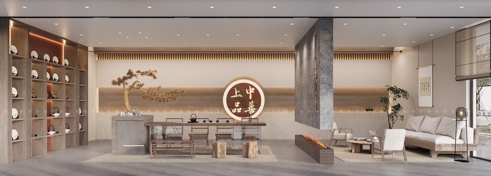 新中式茶馆3D模型下载【ID:1128501760】