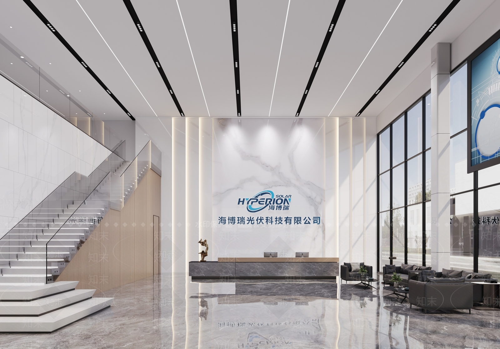 现代公司大厅3D模型下载【ID:1128502927】