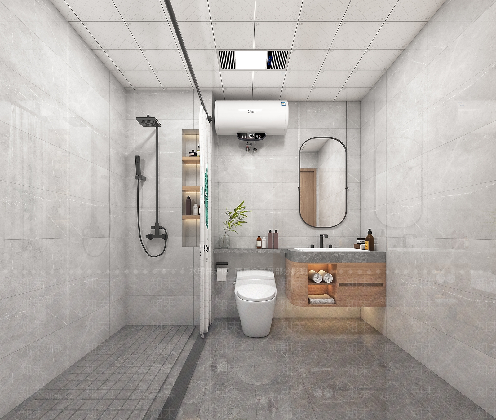 现代公寓卫生间3D模型下载【ID:1128509624】