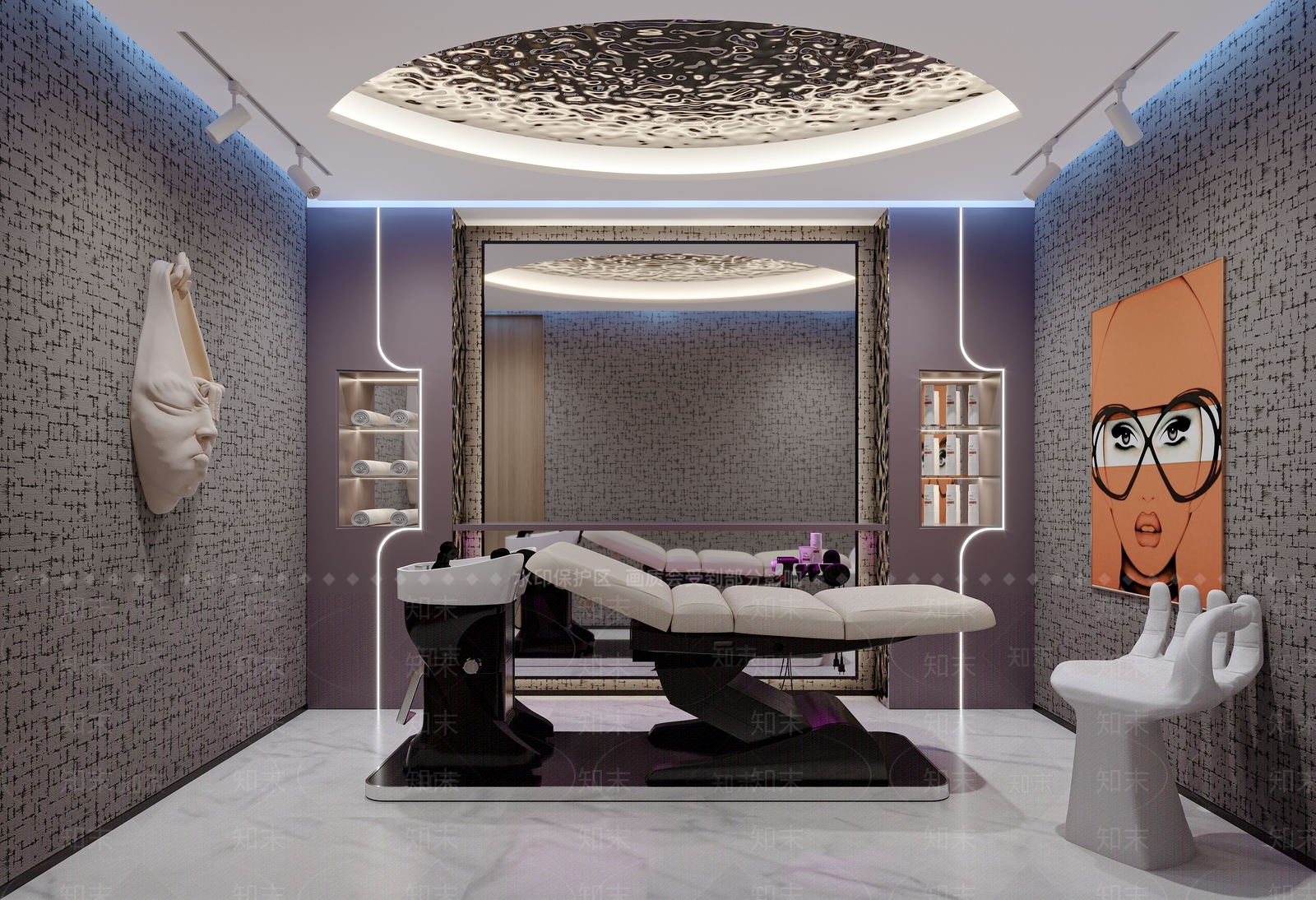 现代美容SPA店包间3D模型下载【ID:1128514397】