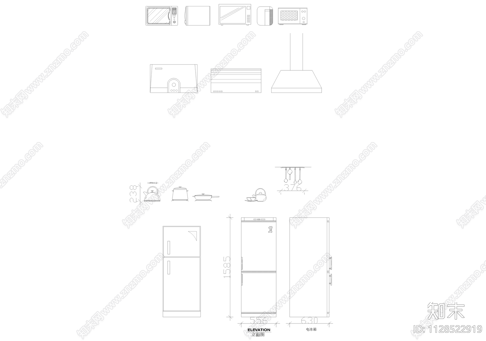 厨房cad施工图下载【ID:1128522919】