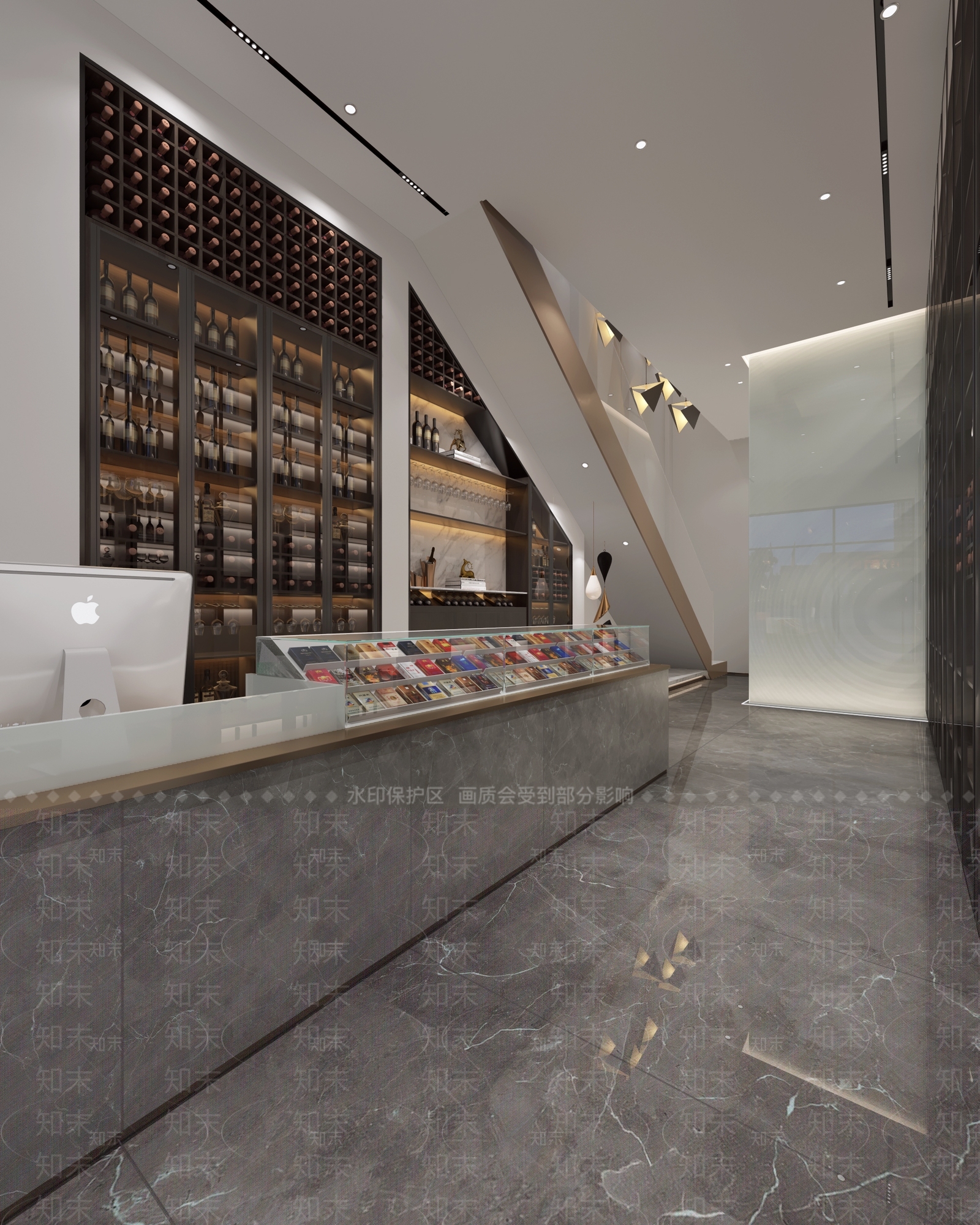 新中式烟酒店3D模型下载【ID:1128540245】