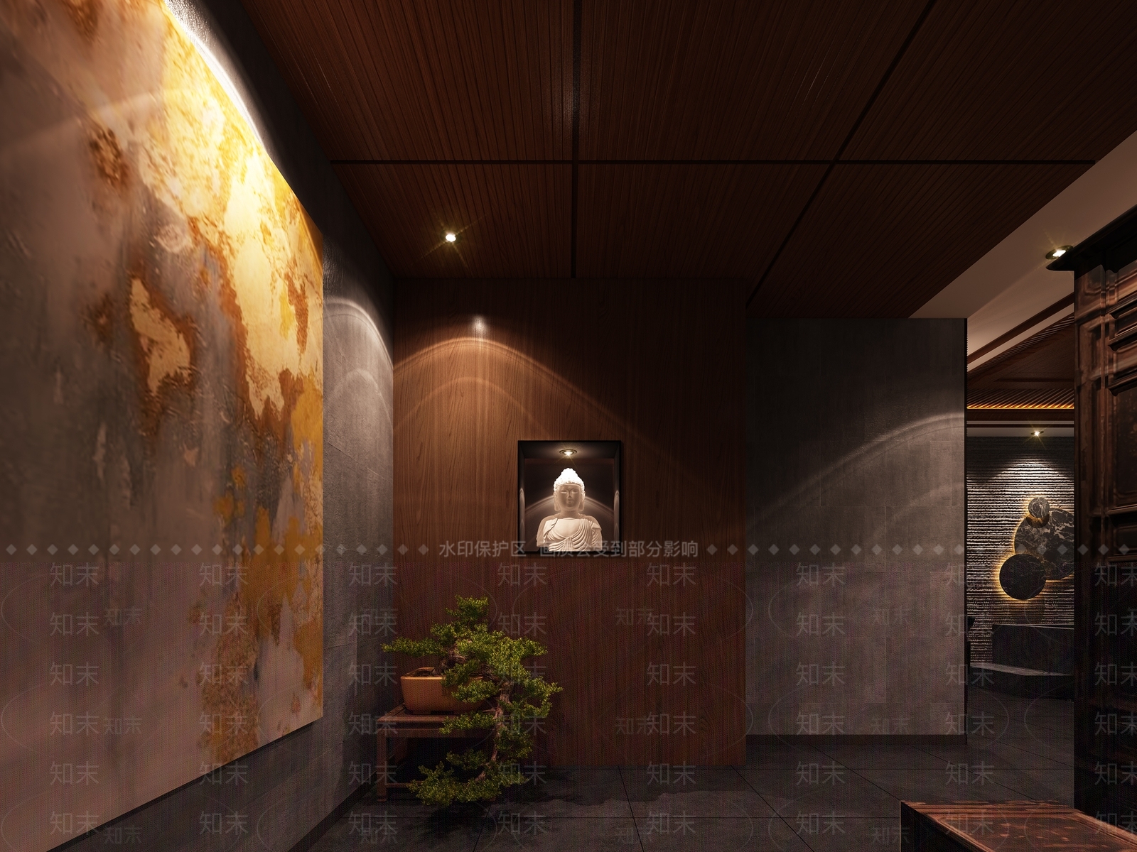 新中式汤池3D模型下载【ID:1128541336】