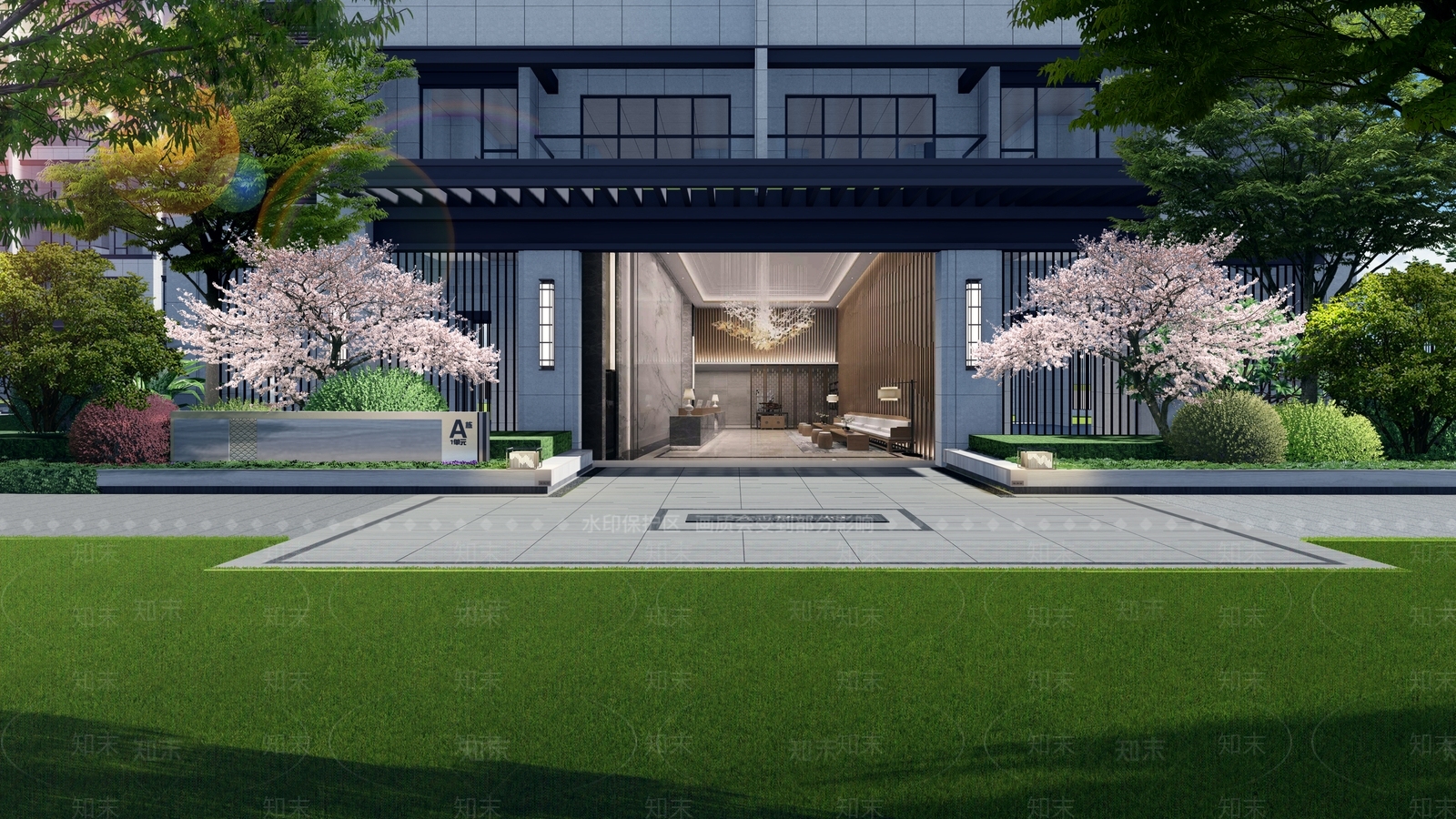 现代庭院门SU模型下载【ID:1128544765】