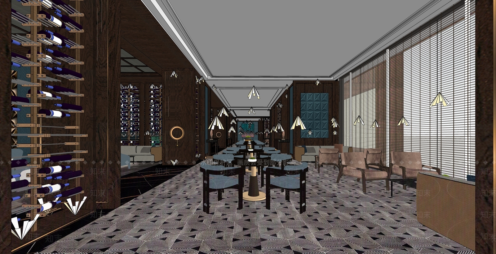现代酒吧SU模型下载【ID:1128557082】