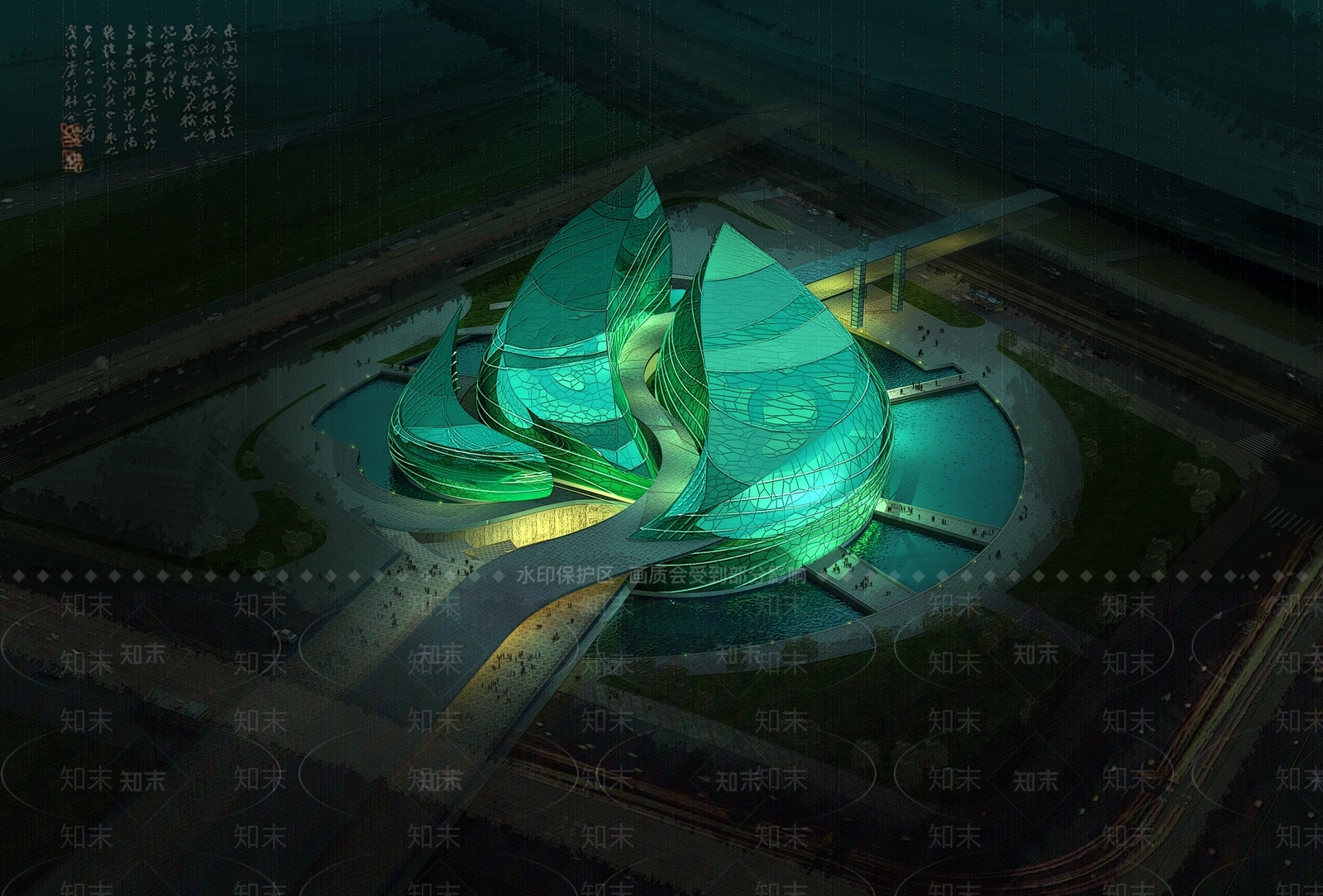 现代展览馆SU模型下载【ID:1128561645】