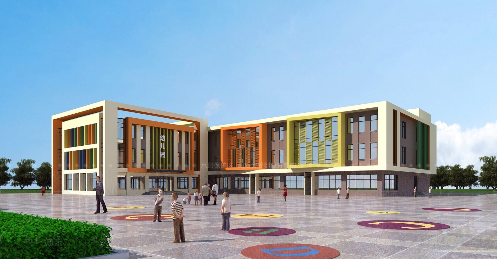现代幼儿园3D模型下载【ID:1128570421】