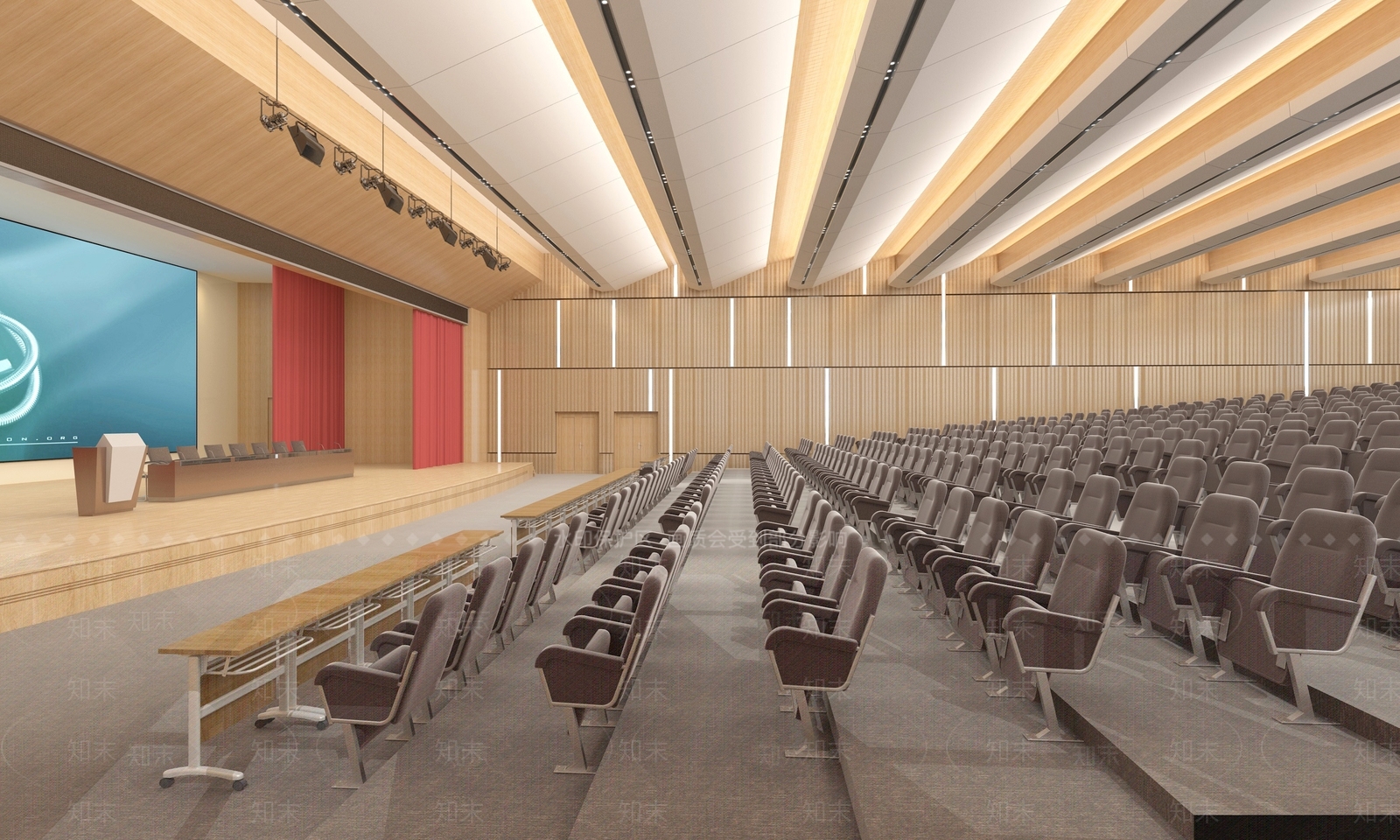 现代学校报告厅3D模型下载【ID:1128571121】