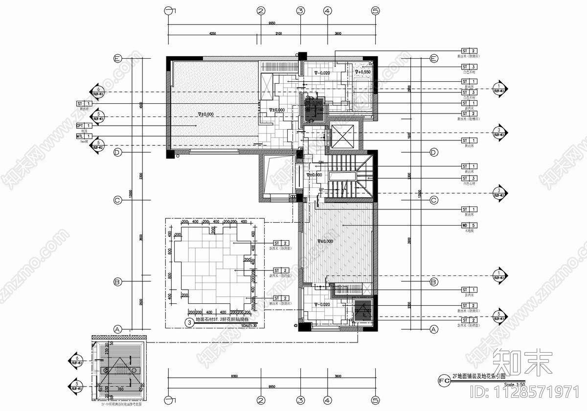 五层别墅cad施工图下载【ID:1128571971】