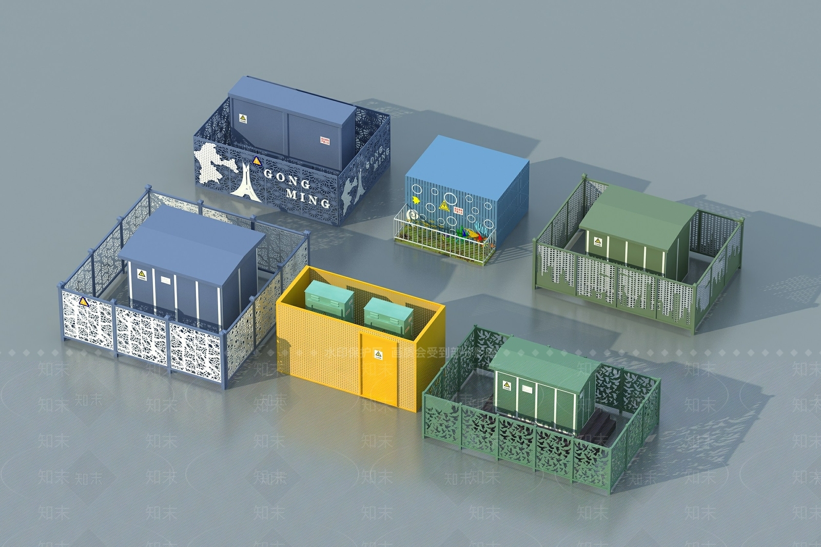 现代配电房3D模型下载【ID:1128577841】