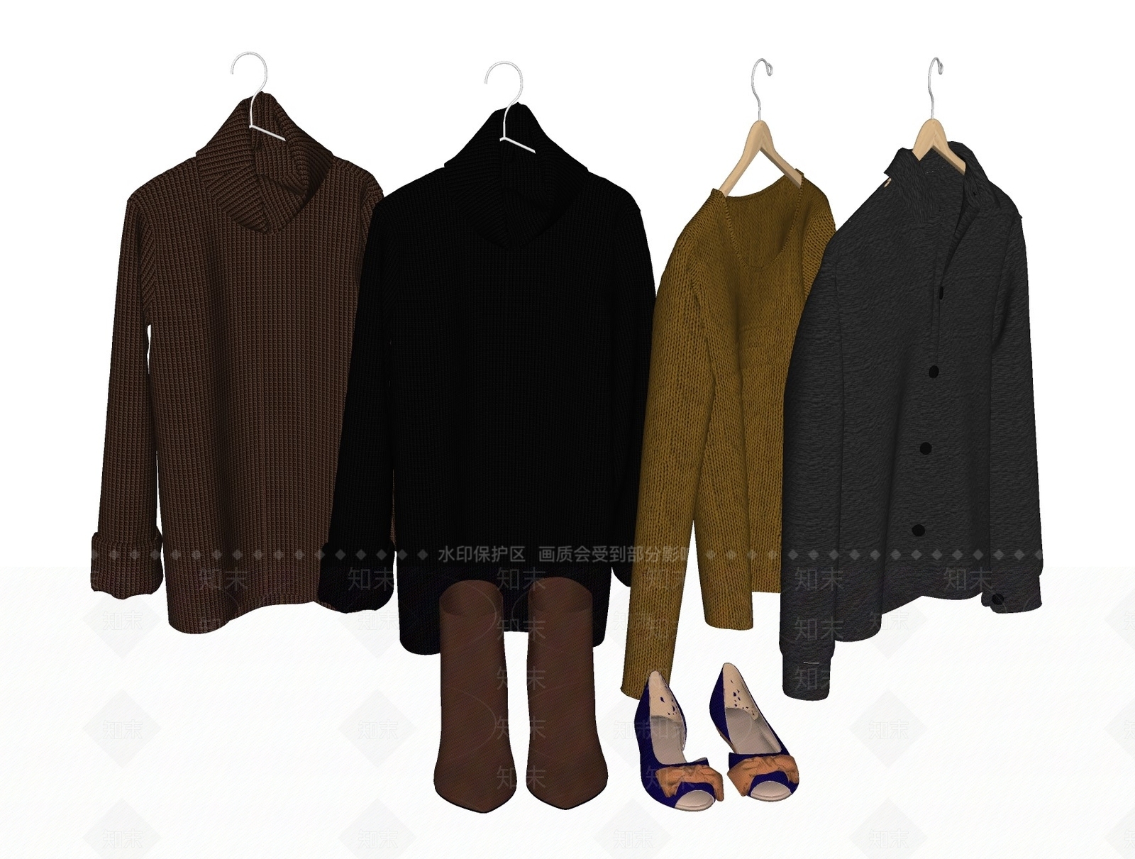 服装SU模型下载【ID:1128578821】