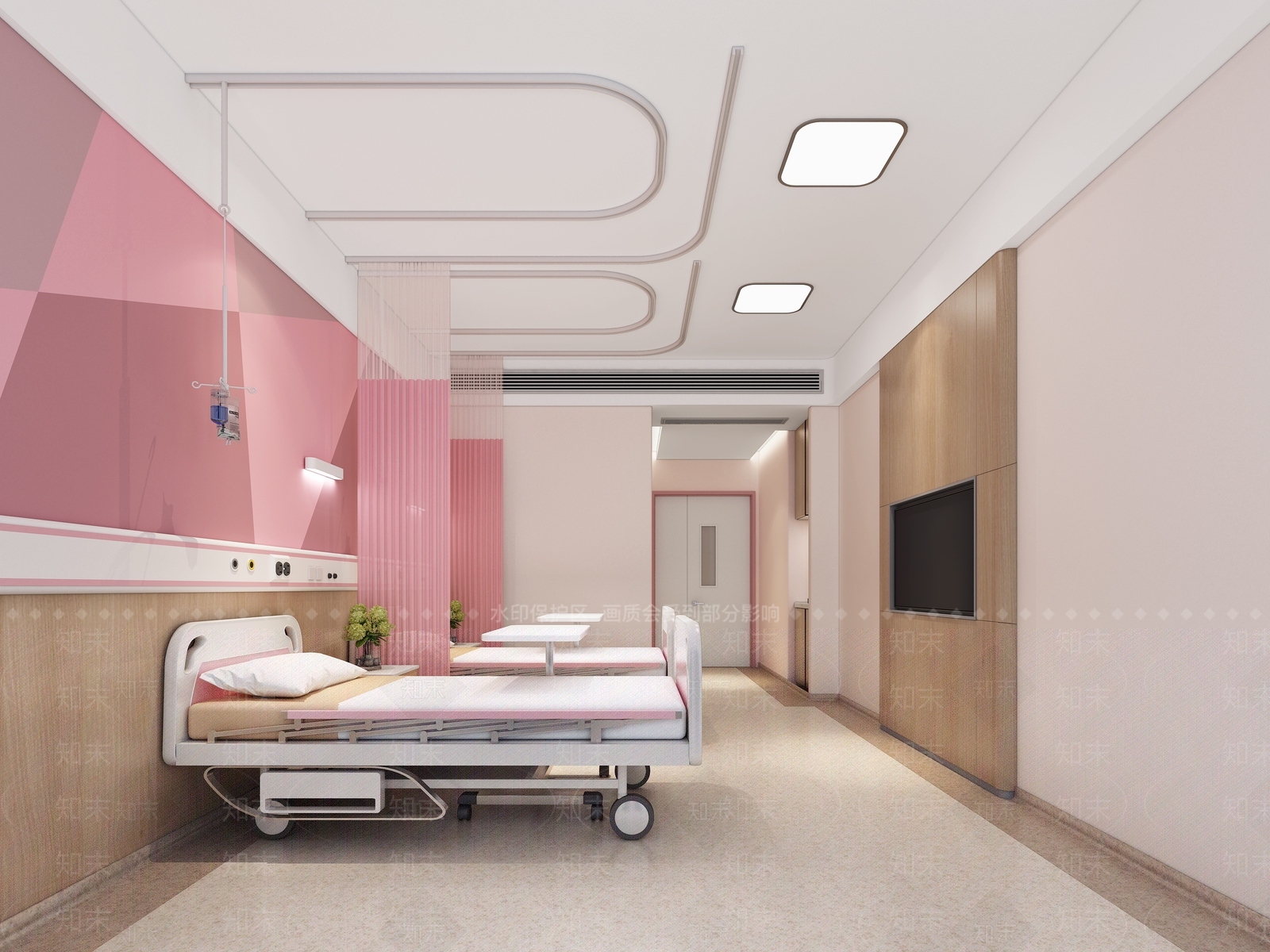 现代病房3D模型下载【ID:1128580317】