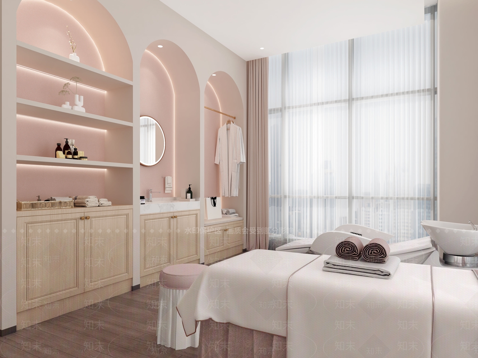 现代美容SPA店包间3D模型下载【ID:1128580980】